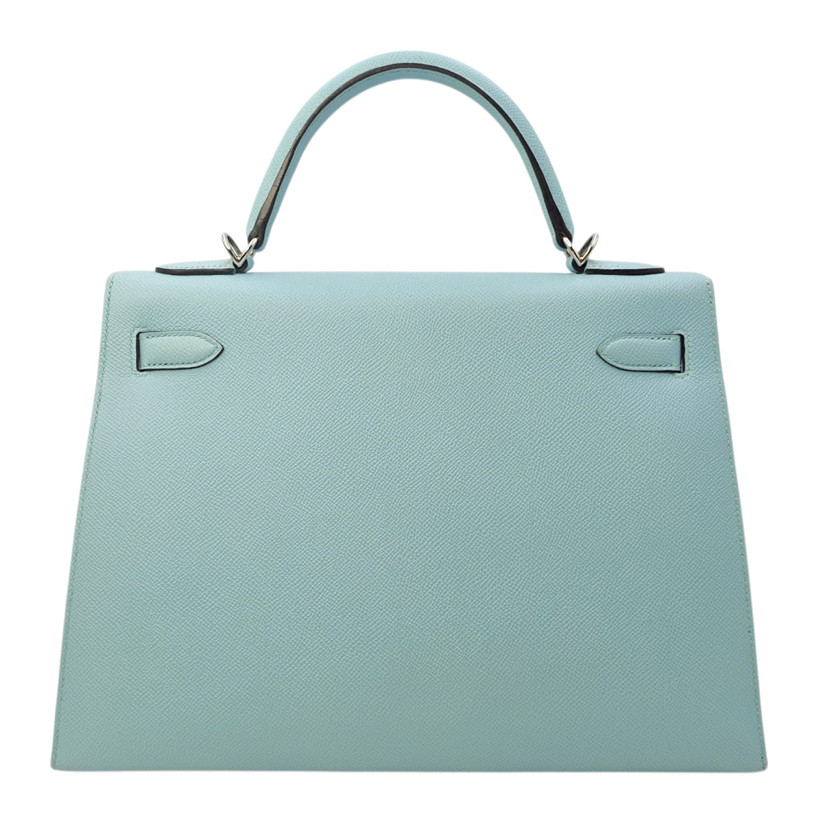 Sellier Kelly 32 Bleu Atoll in Epsom Palladium hardware