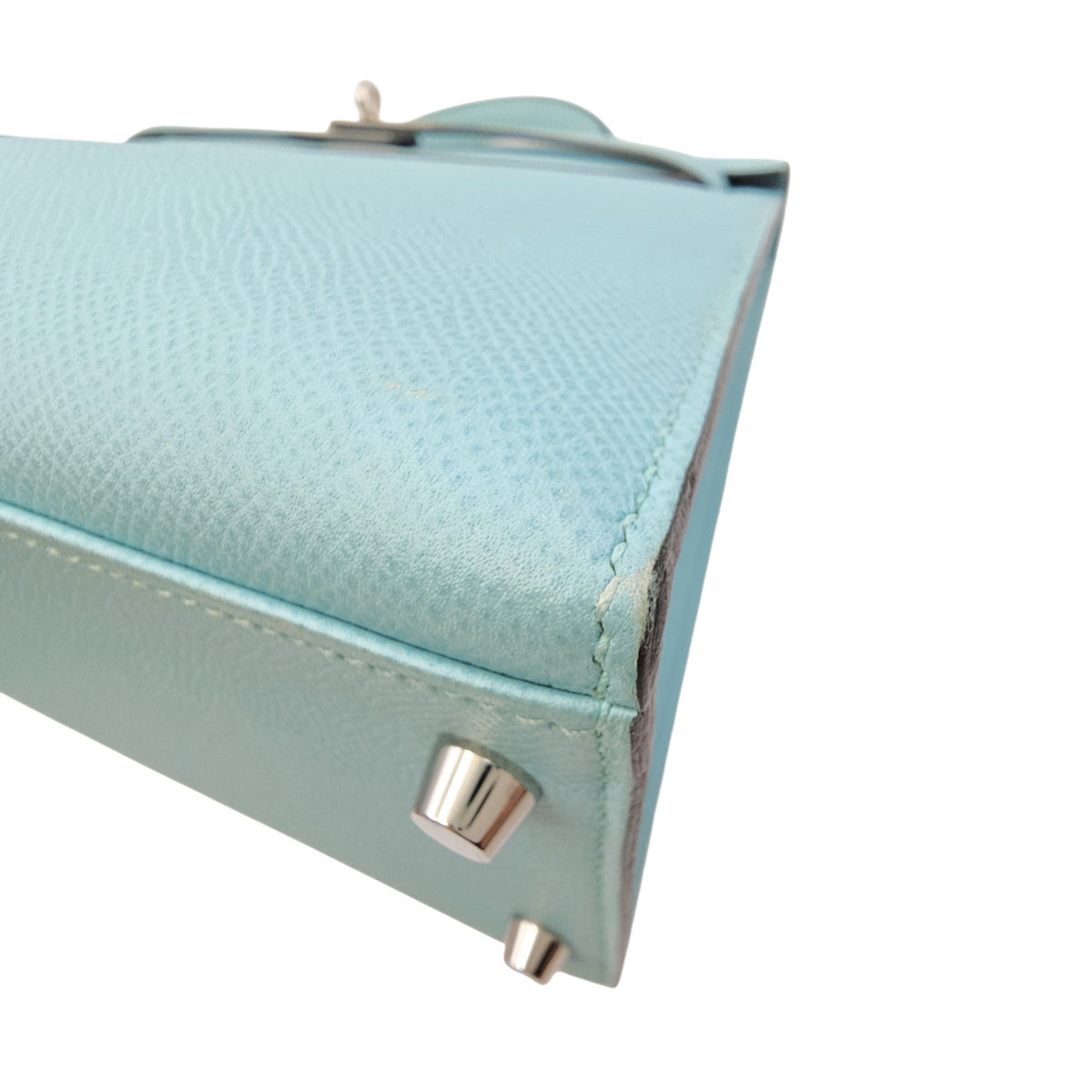 Sellier Kelly 32 Bleu Atoll in Epsom Palladium hardware