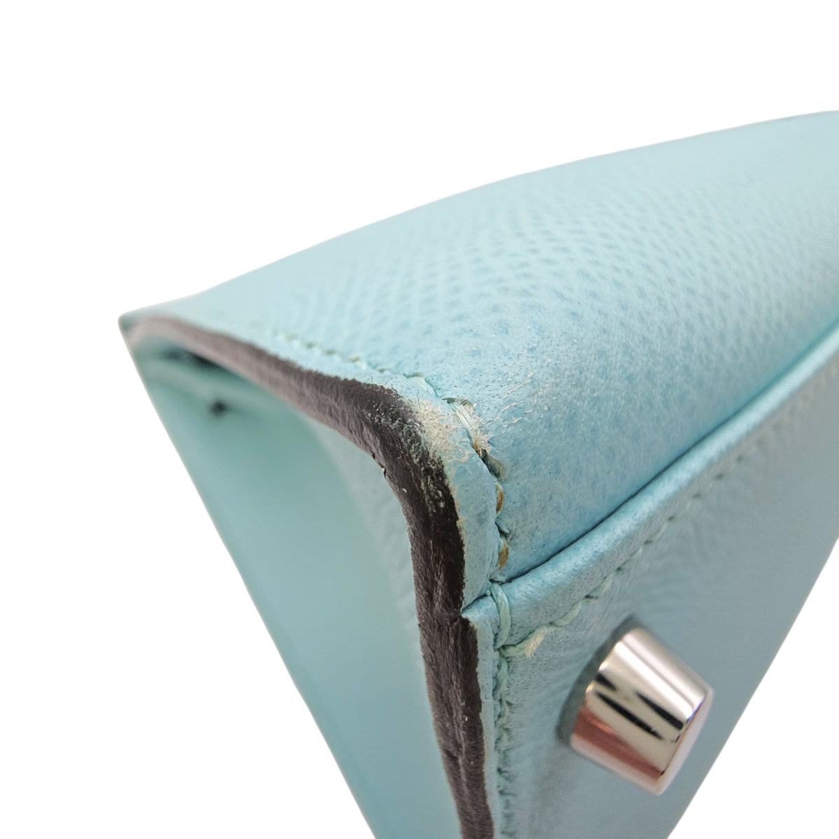 Sellier Kelly 32 Bleu Atoll in Epsom Palladium hardware