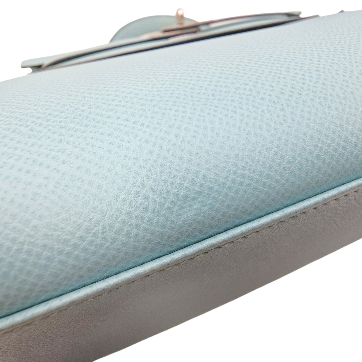 Sellier Kelly 32 Bleu Atoll in Epsom Palladium hardware