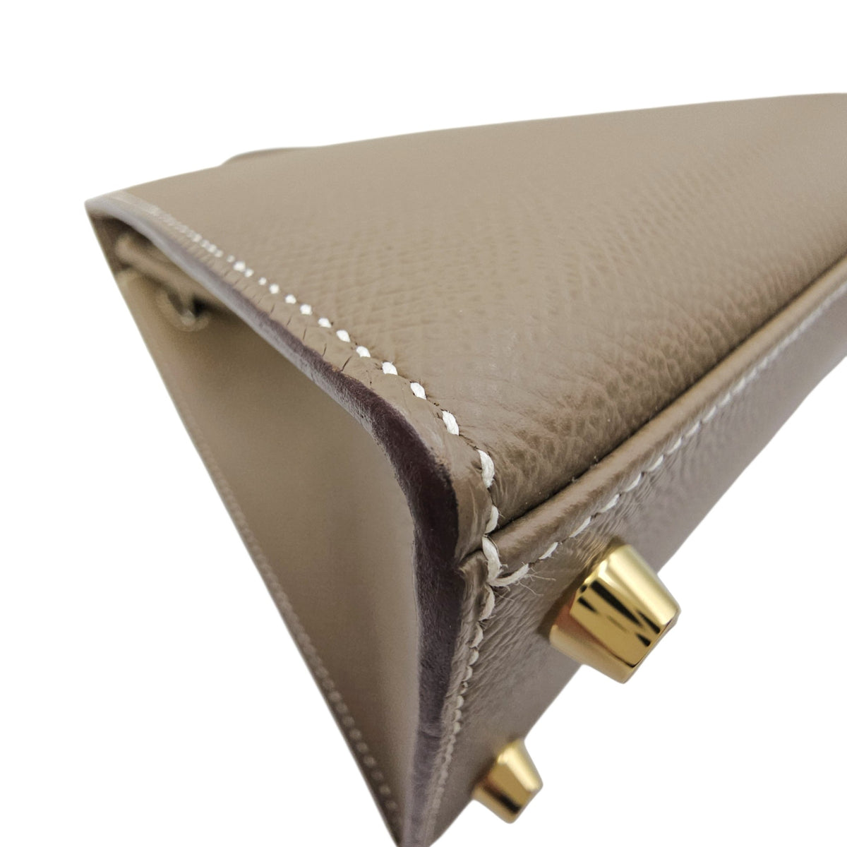 Sellier Kelly 25 Etoupe in Epsom Gold hardware