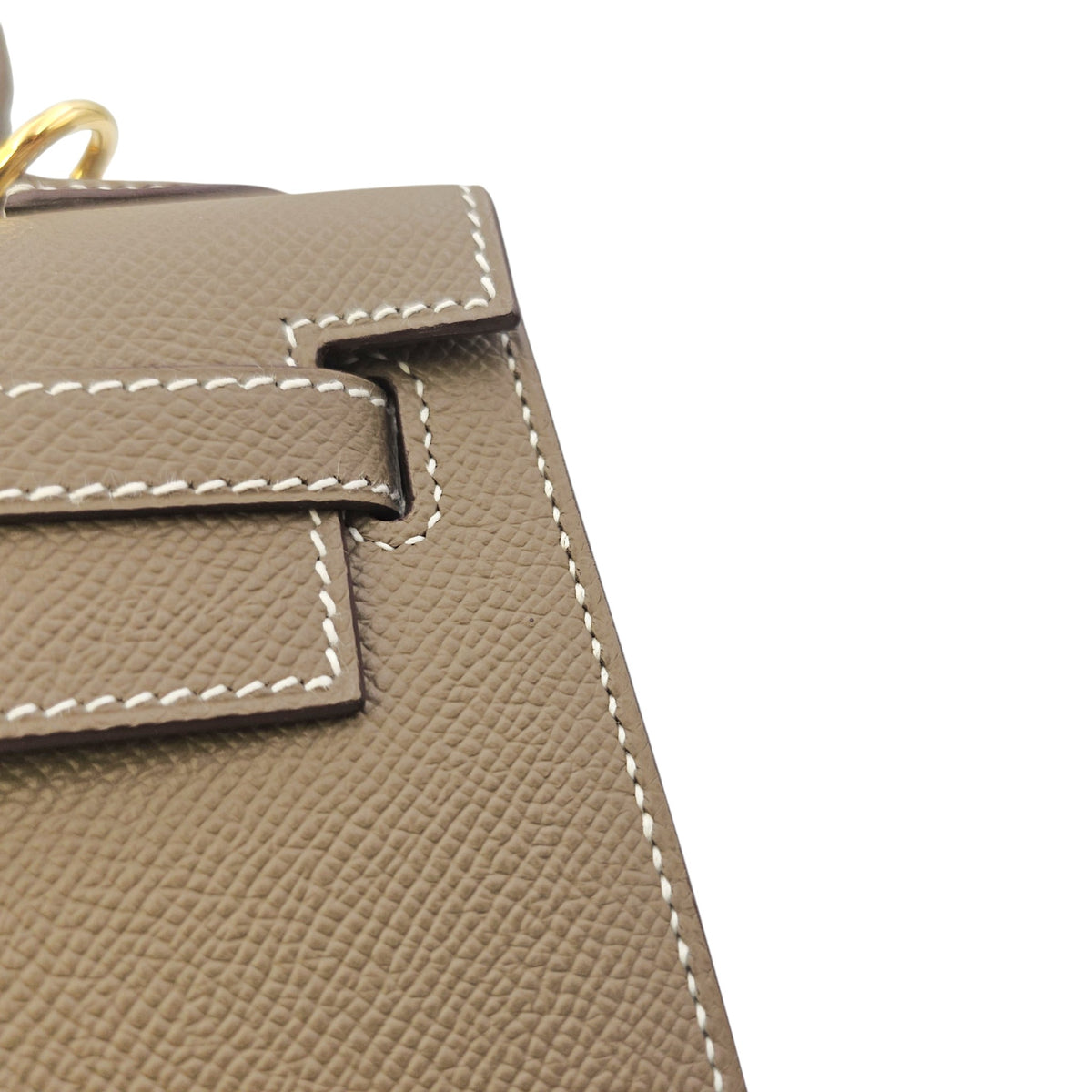 Sellier Kelly 25 Etoupe in Epsom Gold hardware