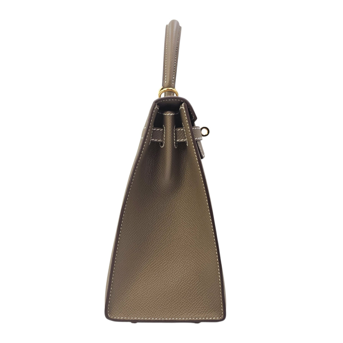 Sellier Kelly 25 Etoupe in Epsom Gold hardware