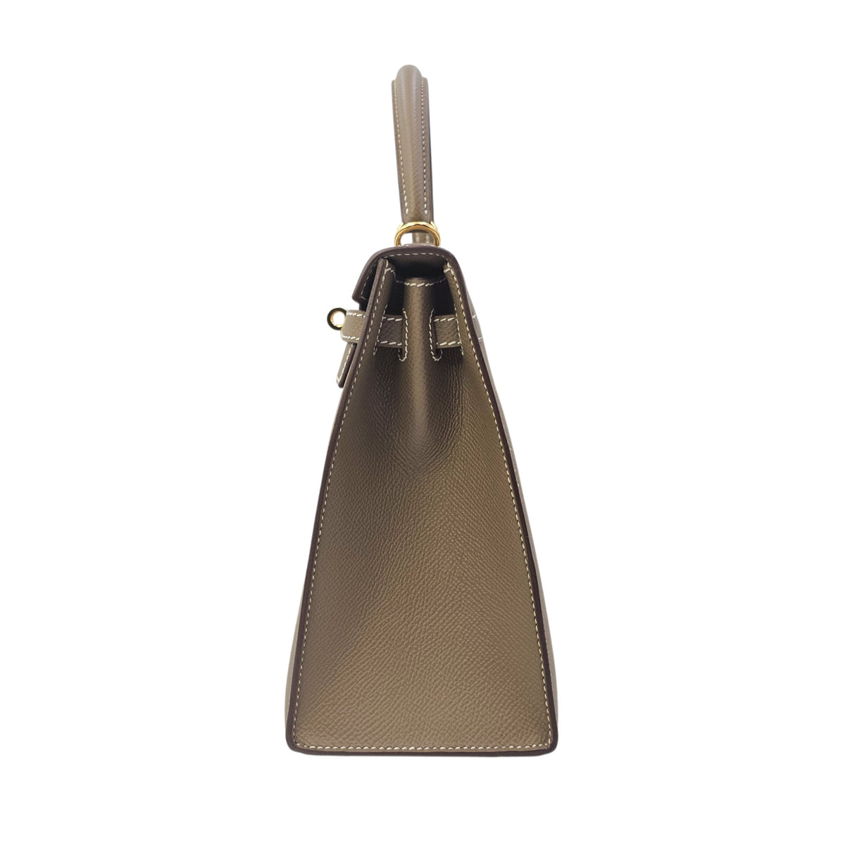 Sellier Kelly 25 Etoupe in Epsom Gold hardware