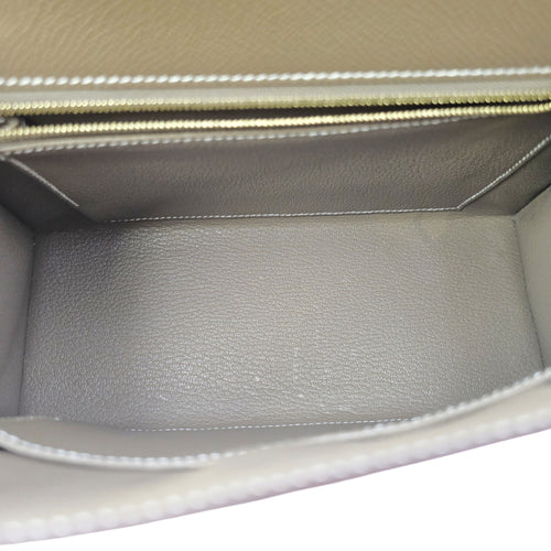 Sellier Kelly 25 Etoupe in Epsom Gold hardware