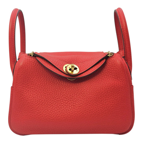 Lindy Mini Rouge de Coeur in Clemence Gold hardware