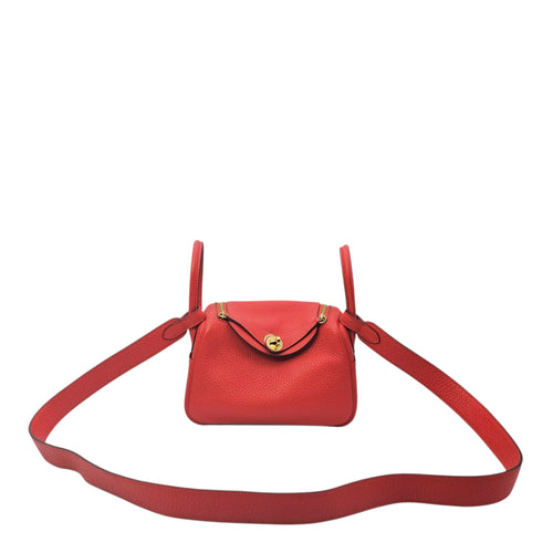 Lindy Mini Rouge de Coeur in Clemence Gold hardware