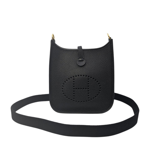 Evelyne Mini Noir in Clemence Gold hardware