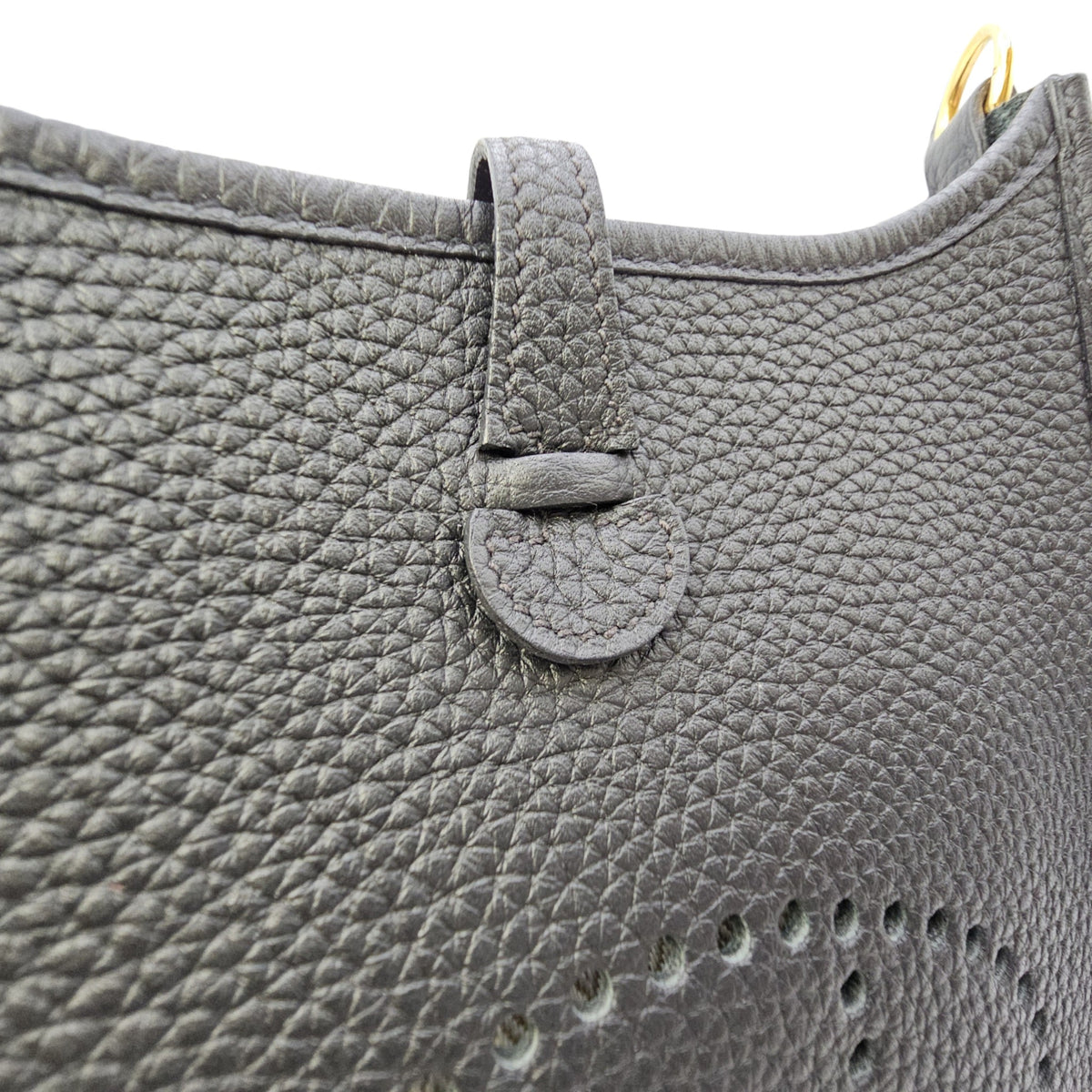 Evelyne Mini Noir in Clemence Gold hardware
