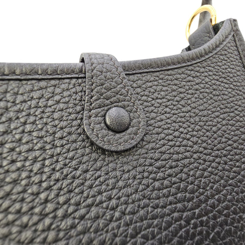 Evelyne Mini Noir in Clemence Gold hardware