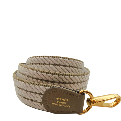 Evelyne short Mini Beige Marfa in Clemence Gold hardware