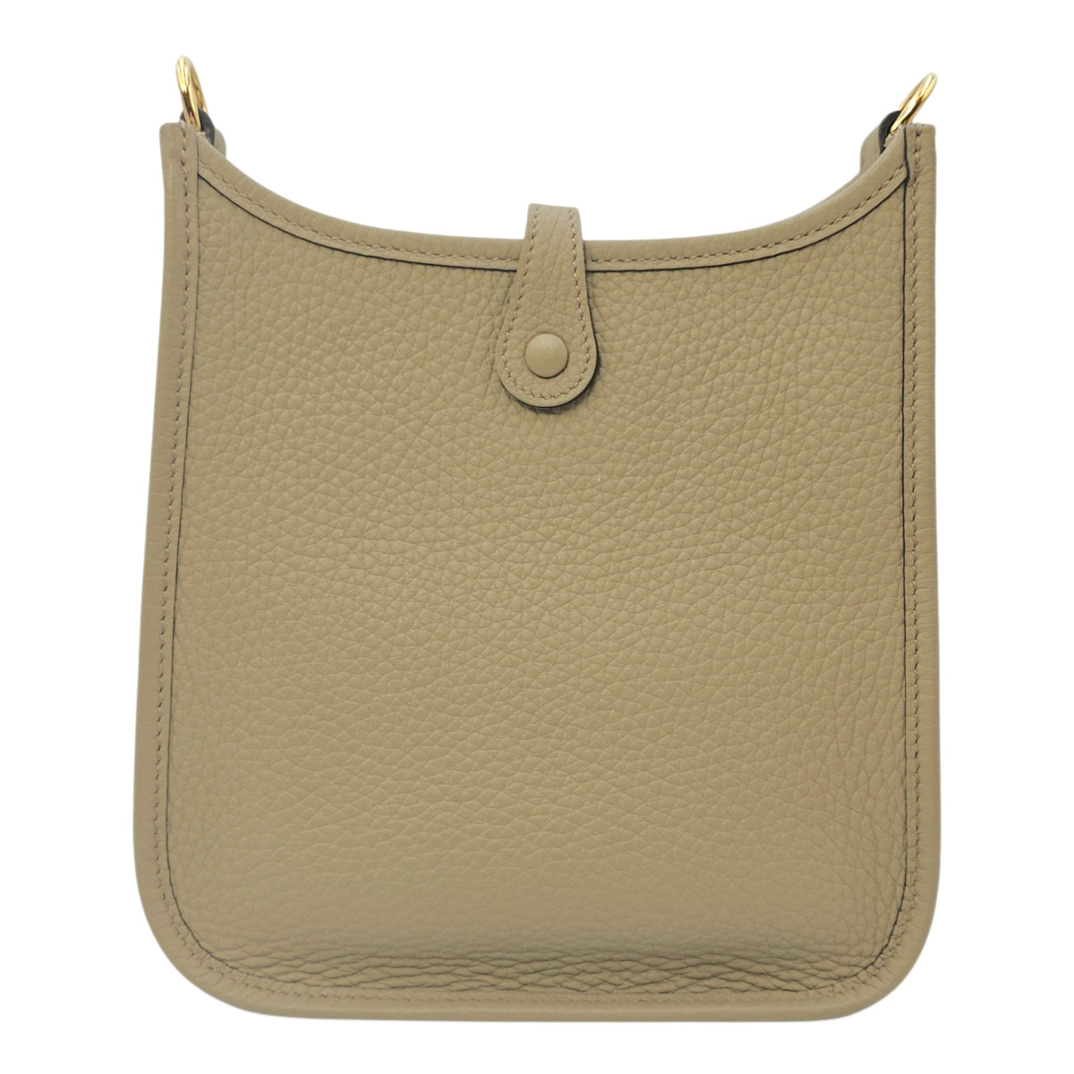 Evelyne short Mini Beige Marfa in Clemence Gold hardware