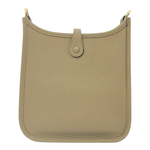 Evelyne short Mini Beige Marfa in Clemence Gold hardware