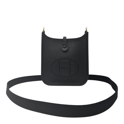 Evelyne Mini Noir in Clemence Gold hardware