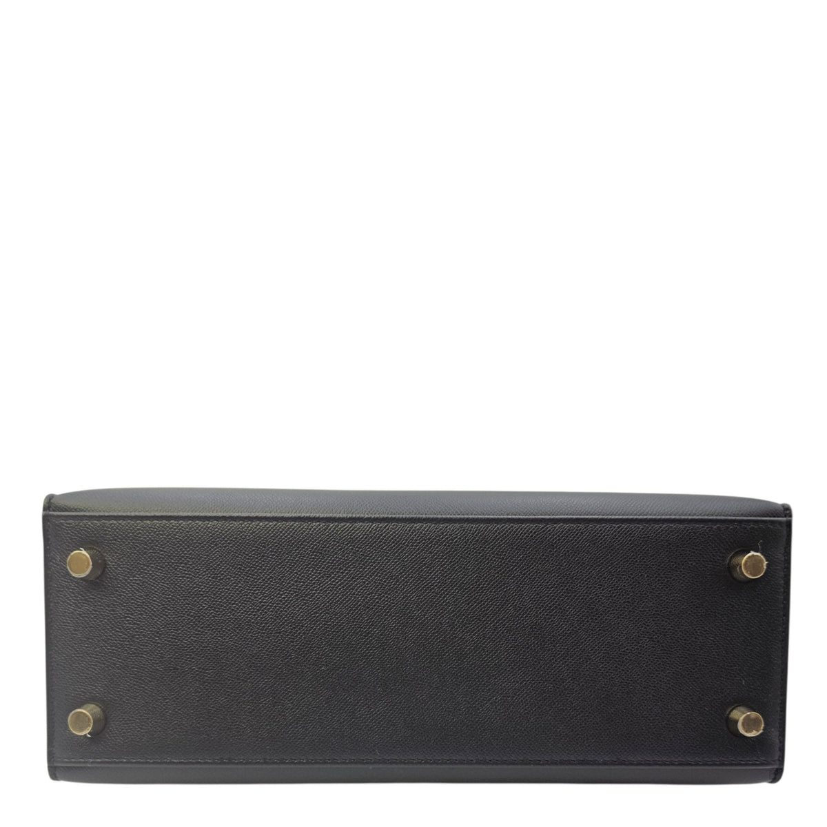Sellier Kelly Touch  25 Noir/Blue Marine  in Madame/Matte Alligator Gold hardware