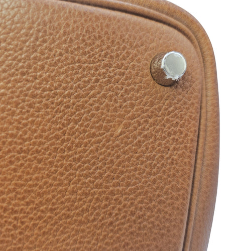 Picotin 18 Fauve in Barenia Faubourg Palladium hardware