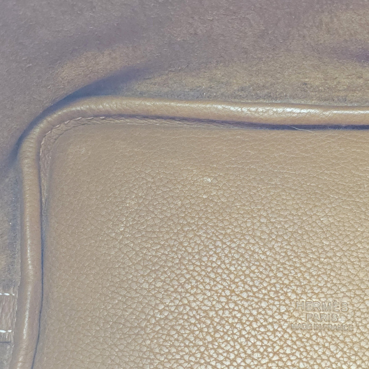 Picotin 18 Fauve in Barenia Faubourg Palladium hardware