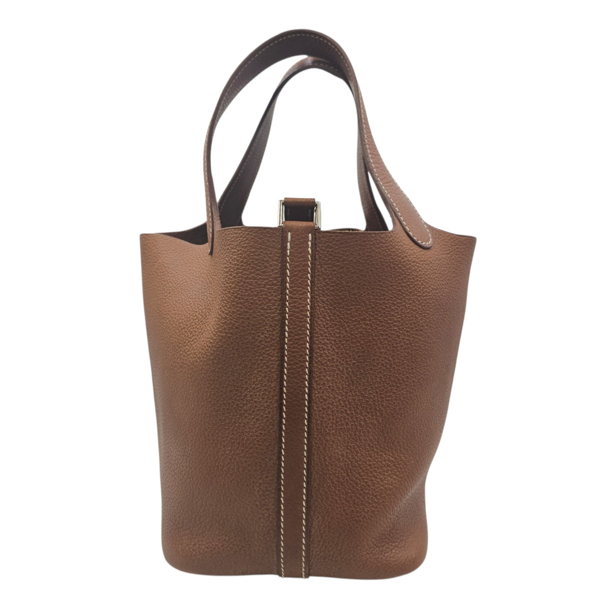 Picotin 18 Fauve in Barenia Faubourg Palladium hardware