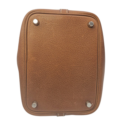 Picotin 18 Fauve in Barenia Faubourg Palladium hardware