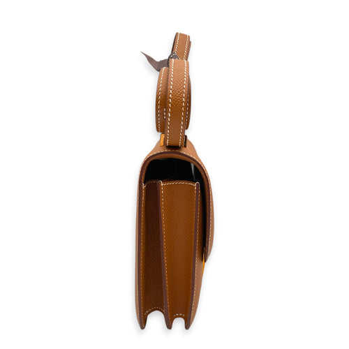 Constance Mirror 18 Gold in Epsom Rose Gold hardware
