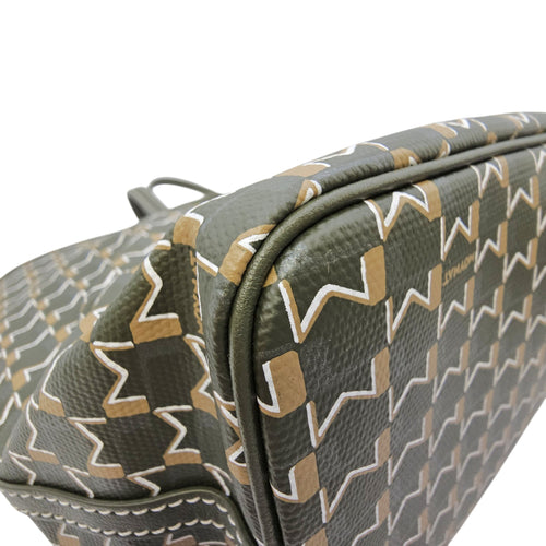 M Cabas Small Green Tote Bag in Coated Canvas