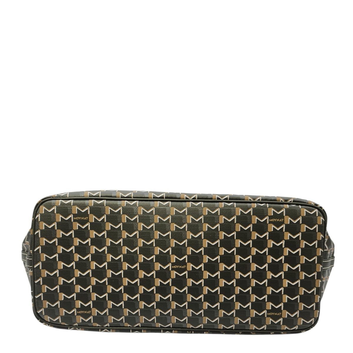 M Cabas Small Green Tote Bag in Coated Canvas