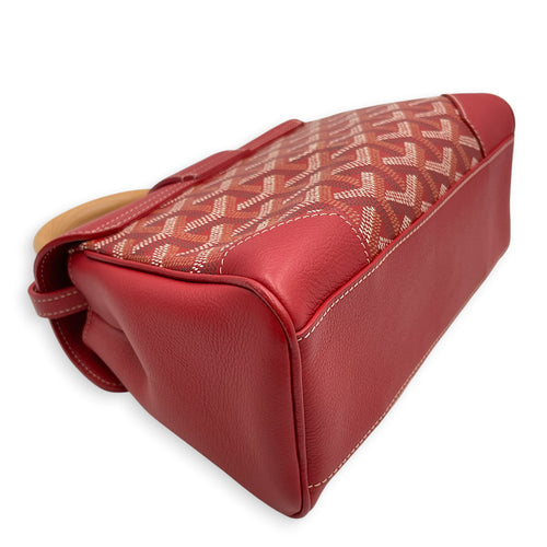 Mini Souple Saigon  Mini Red  Top Handle Bag in Coated Canvas Silver hardware