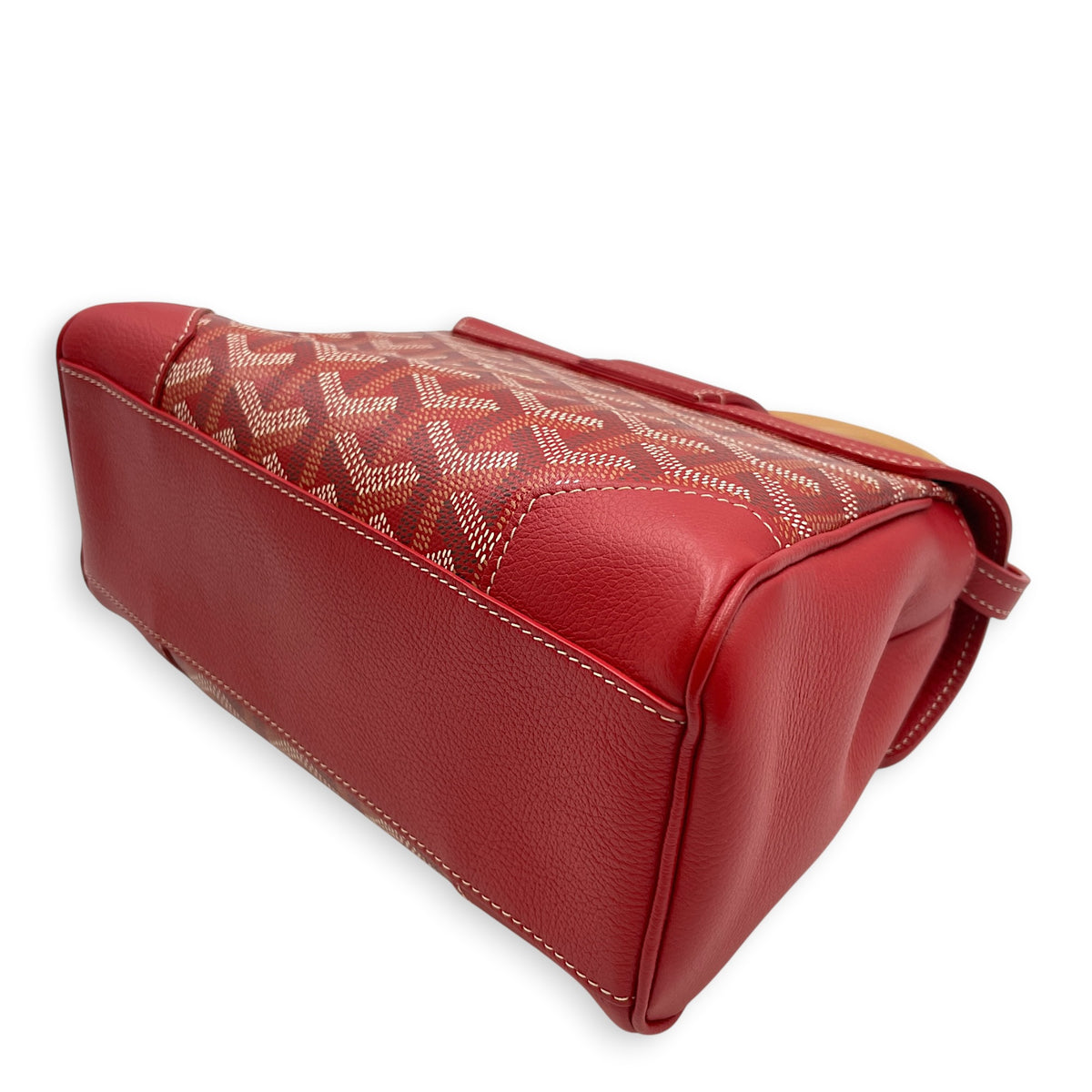 Mini Souple Saigon  Mini Red  Top Handle Bag in Coated Canvas Silver hardware