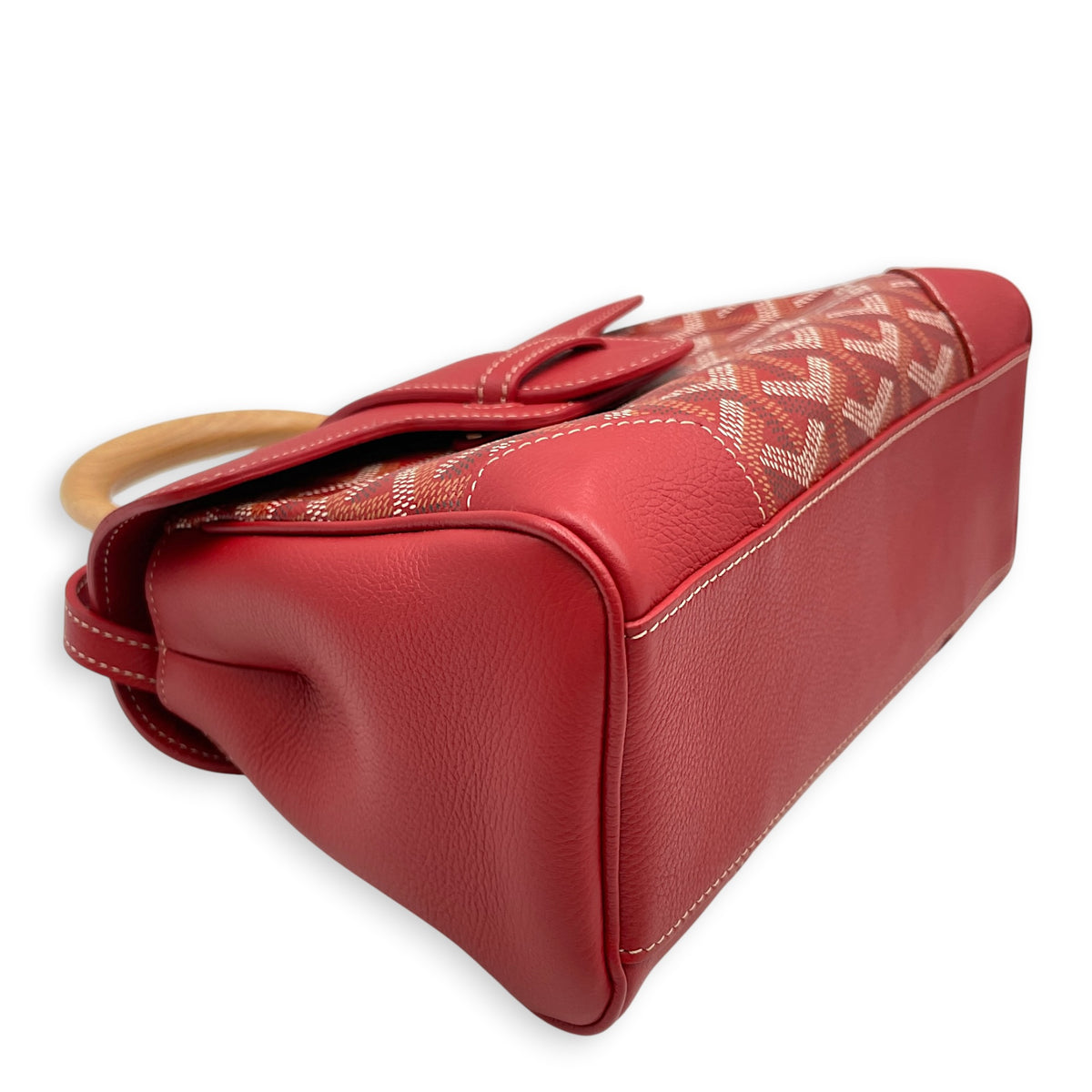Mini Souple Saigon  Mini Red  Top Handle Bag in Coated Canvas Silver hardware