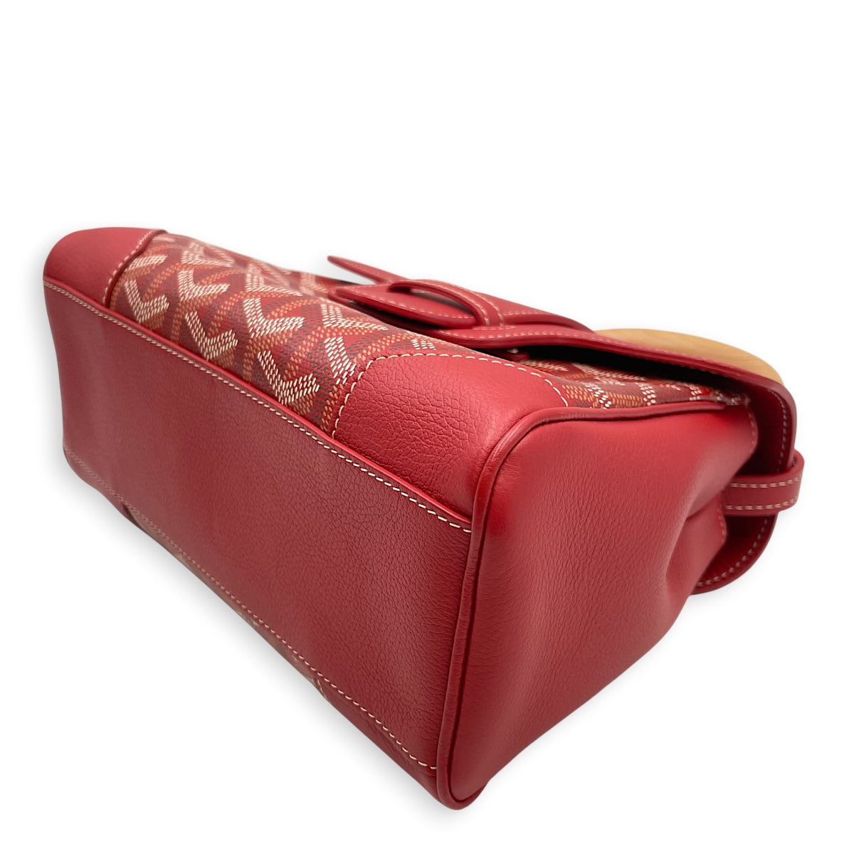 Mini Souple Saigon  Mini Red  Top Handle Bag in Coated Canvas Silver hardware