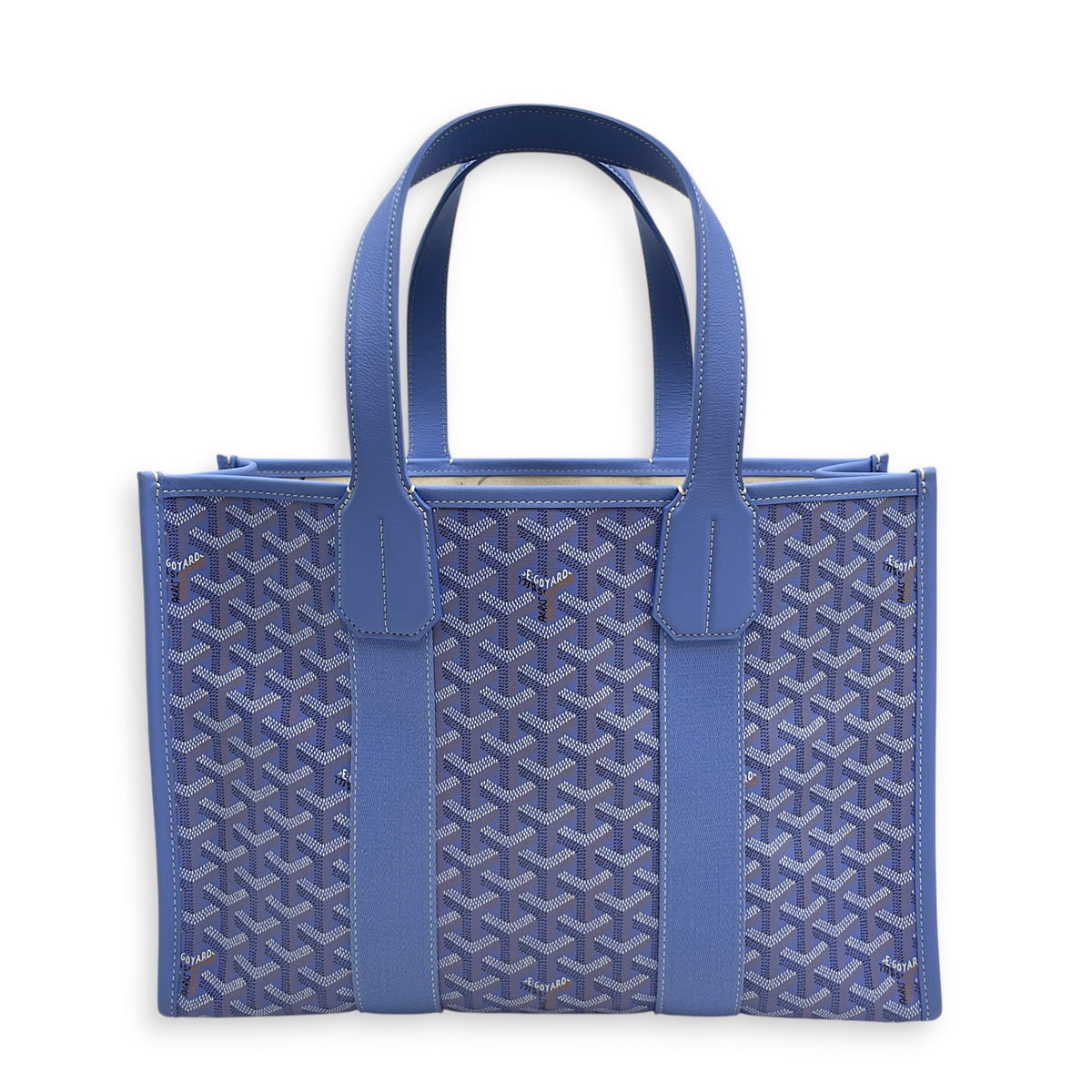 Villette  PM Blue Tote Bag in Coated Canvas