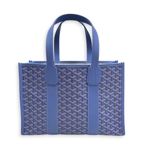 Villette  PM Blue Tote Bag in Coated Canvas