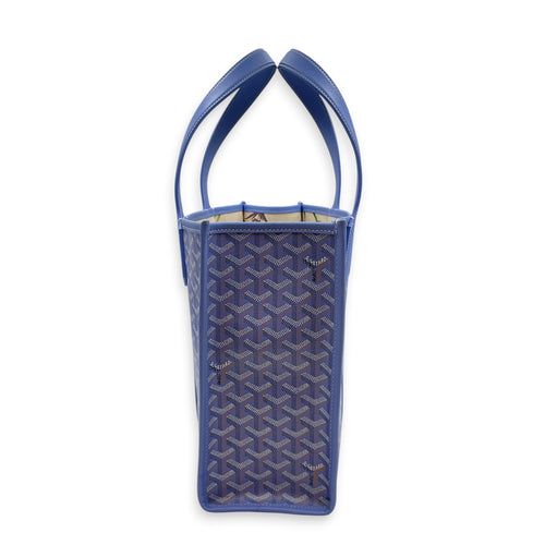 Villette  PM Blue Tote Bag in Coated Canvas
