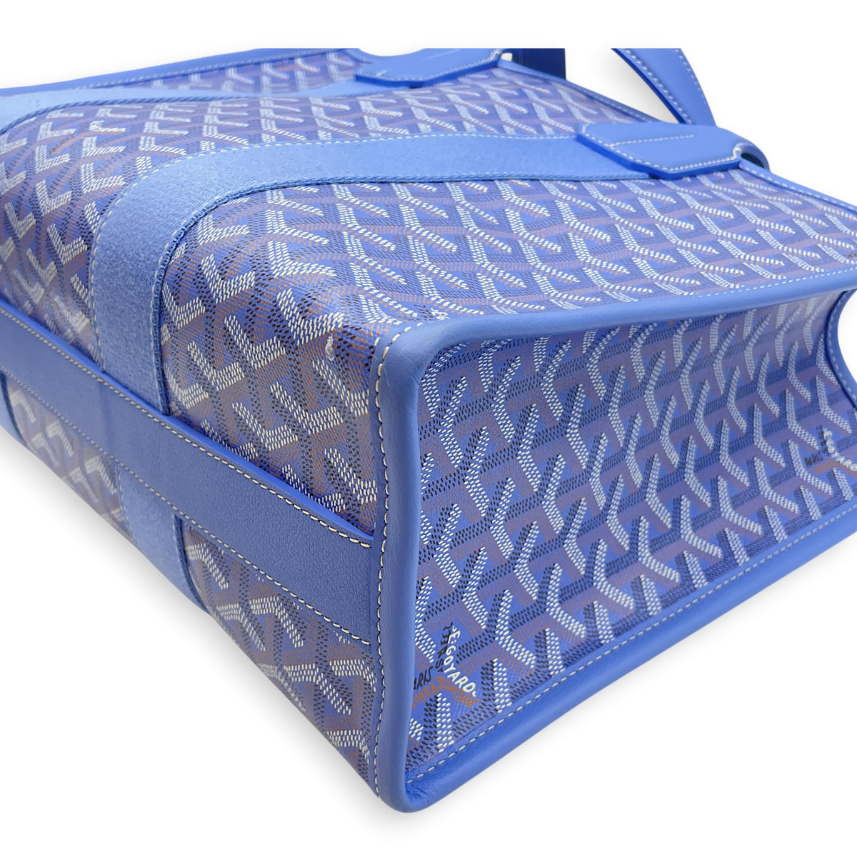 Villette  PM Blue Tote Bag in Coated Canvas