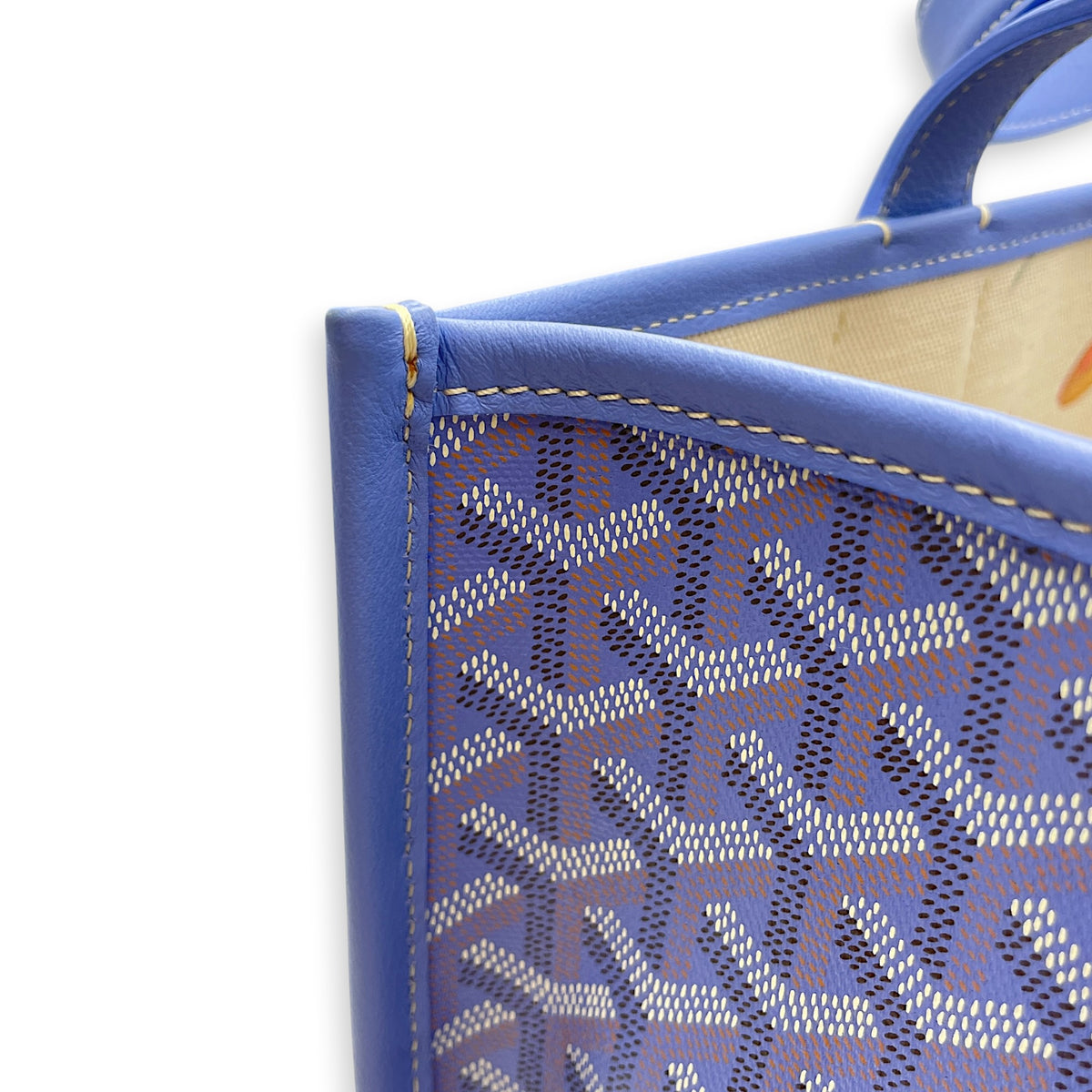 Villette  PM Blue Tote Bag in Coated Canvas