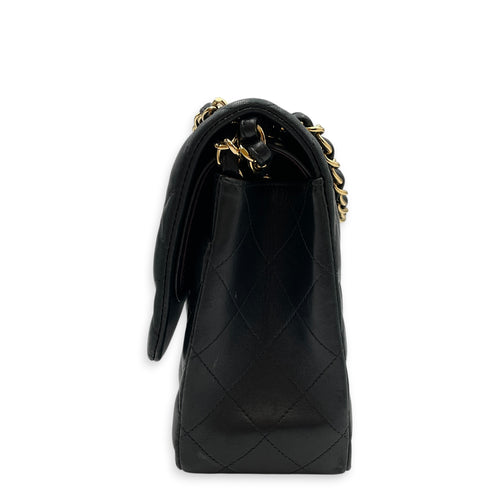 Classic Jumbo Black Shoulder Bag in Lambskin Gold hardware