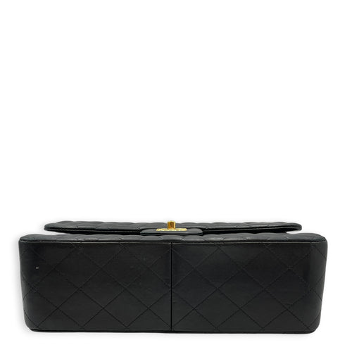 Classic Jumbo Black Shoulder Bag in Lambskin Gold hardware