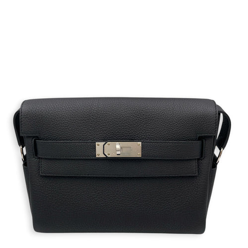 Kelly Messenger  PM Noir in Togo Palladium hardware