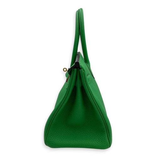 Birkin 30 Vert Bambou in Togo Gold hardware