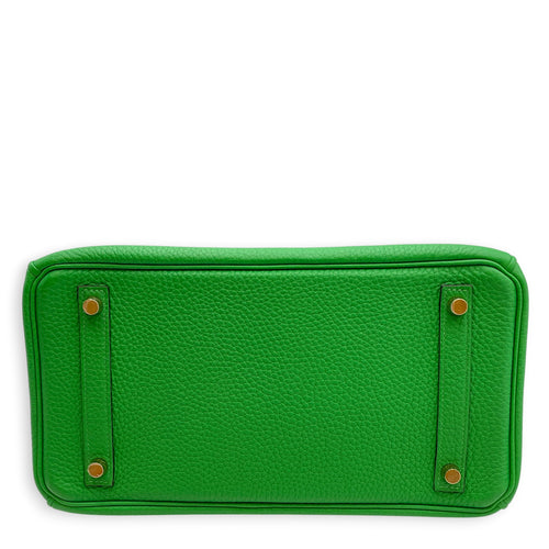 Birkin 30 Vert Bambou in Togo Gold hardware
