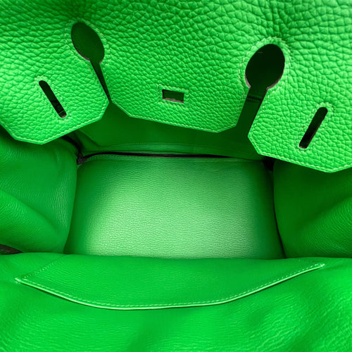 Birkin 30 Vert Bambou in Togo Gold hardware