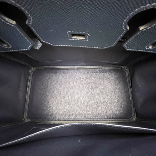 Birkin 30 Blue Indigo in Epsom Palladium hardware