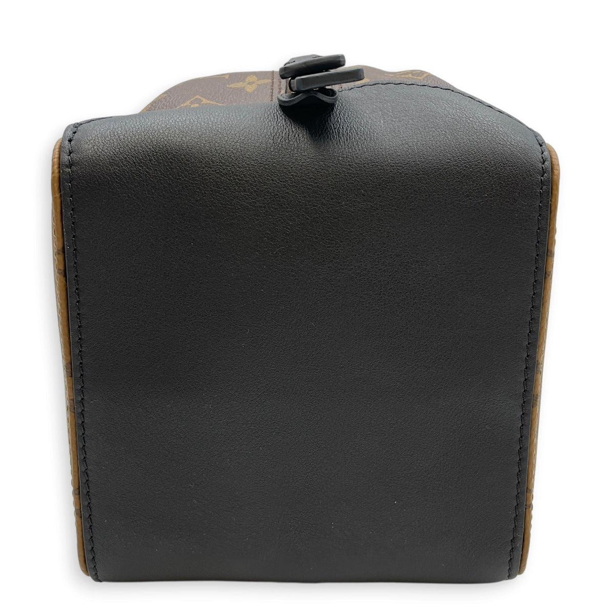 Reverse Monogram Square Bag  Brown Top Handle Bag in Monogram Coated Canvas Gold hardware