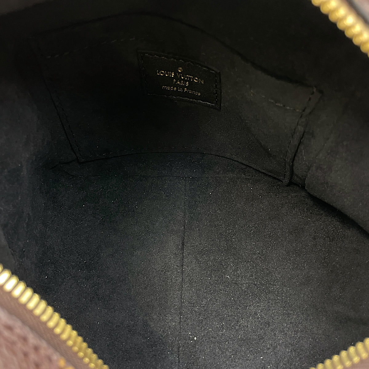 Reverse Monogram Square Bag  Brown Top Handle Bag in Monogram Coated Canvas Gold hardware