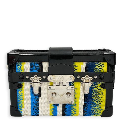Petite Malle Souple Multi-colour Clutch in Sequins Silver hardware