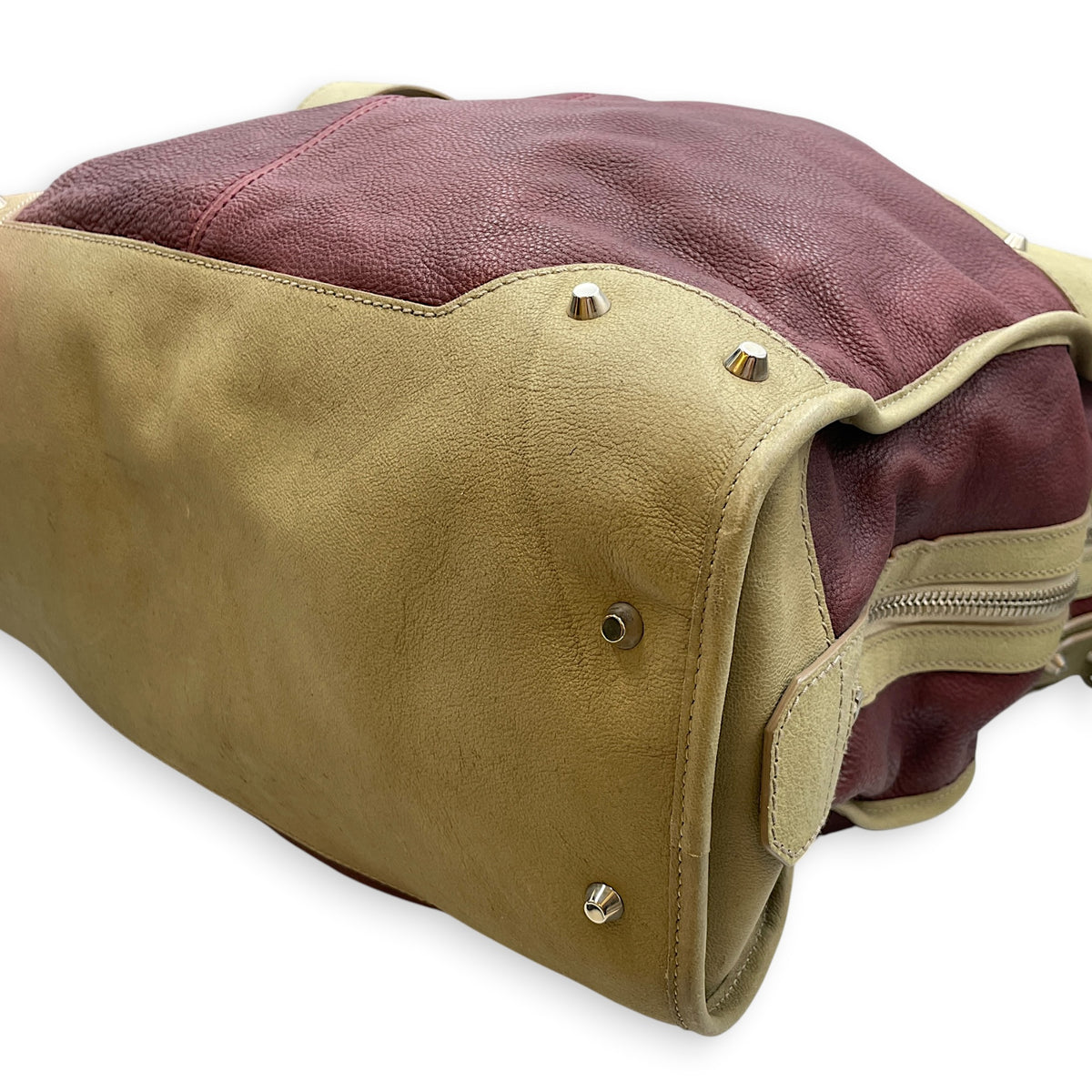 Vintage Motorcycle Garment Travel  Multi-colour Tote Bag in Calfskin Silver hardware