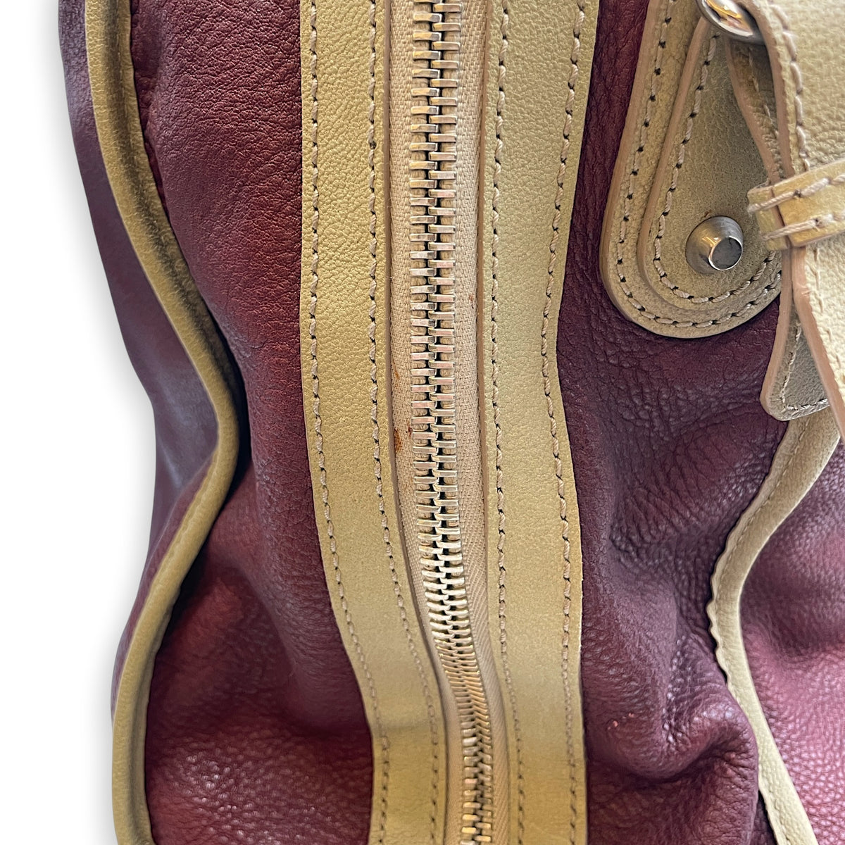 Vintage Motorcycle Garment Travel  Multi-colour Tote Bag in Calfskin Silver hardware