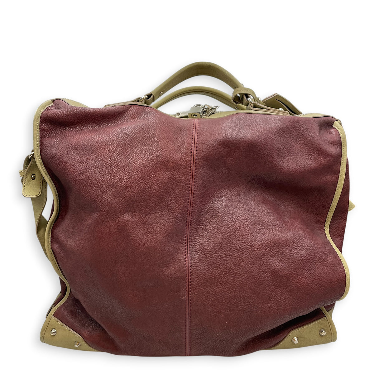 Vintage Motorcycle Garment Travel  Multi-colour Tote Bag in Calfskin Silver hardware
