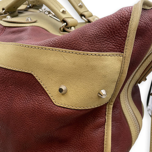 Vintage Motorcycle Garment Travel  Multi-colour Tote Bag in Calfskin Silver hardware