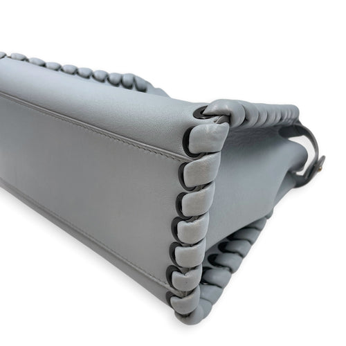 Peekaboo Mini Blue Top Handle Bag in Nappa Leather Silver hardware